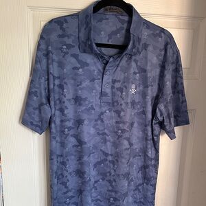 G/FORE Navy Camouflage Polo Shirt